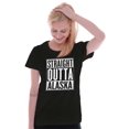 thumbnail image 3 of Funny AK Straight Outta Alaska Womens Fitted Plus Size Graphic Tee Brisco Brands 2X, 3 of 5