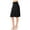 Black, variant on Womens High Waist Fold Over A-Line Flared Midi Swing Skirt