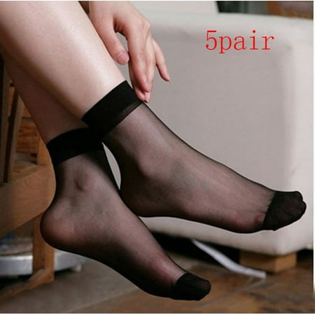 

Up to 65% Off Compression Socks for Women 5Pair Socks Women Sexy Lace Fishnet Net Plain Top- Short Socks Stylish