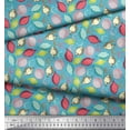 thumbnail image 2 of Soimoi Blue Cotton Voile Fabric Dot & Ornaments Christmas Print Fabric by Yard 42 Inch Wide, 2 of 3