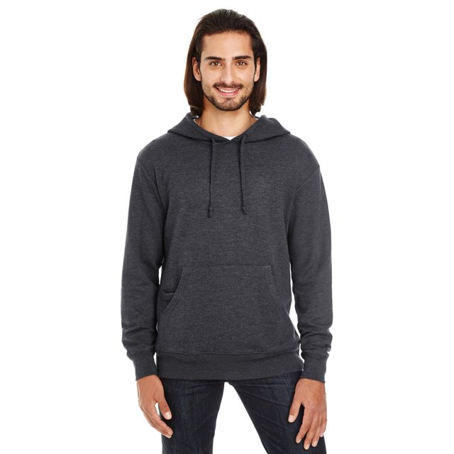 Sudadera con capucha de felpa francesa Triblend unisex NEGRO HEATHER 3XL Ropa resistente al hilo 321H
