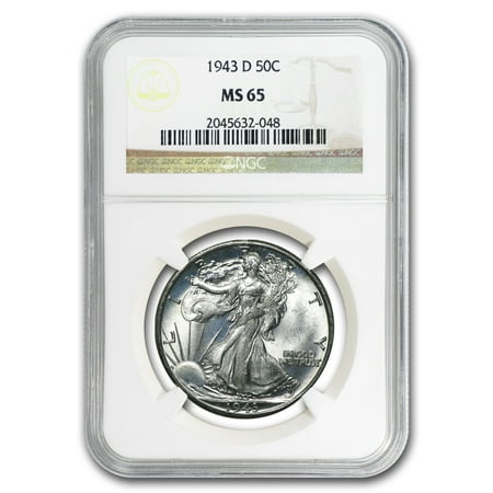 1943-D Walking Liberty Half Dollar MS-65 NGC