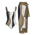 thumbnail image 3 of Traje de baño de bikini de una pieza para mujer, falda de gasa con protector solar conservador, traje de baño de aguas termales para vacaciones en la playa, 3 of 6