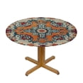 thumbnail image 3 of WYYP Finely Detailed Features Round Tablecloth 100% Polyester Fiber Waterproof White, 3 of 8