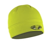 Powercap 4-LED lighted Hi-Vis Beanie with Extra CR2032 Battery Set, Yellow