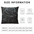 thumbnail image 5 of Orinice Rose Gothic Graphic Decorative Cushion Throw Pillow Cover for Home Couch Living Room Bed Sofa - High-Quality Short Plush Material, Zipper Closure, 1PC 24x24in, 5 of 5