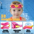 thumbnail image 6 of 2PCS Kids Swim Goggles with Adjustable Head Strap, Swimming Glasses with Anti-Fog No-Leaking for 3-15 years Children for Pools Beach Water Fun, UV Protection Goggles for Boys Girls, Blue & Pink, 6 of 7