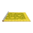 thumbnail image 2 of Ahgly Company Machine Washable Indoor Square Oriental Yellow Traditional Area Rugs, 5' Square, 2 of 4