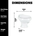 thumbnail image 3 of Dometic 302301671, White Plastic 10.3 lb Heavy Duty Toilet, RV Sewer System Accessories, 3 of 5