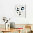 thumbnail image 2 of Nawypu  Sylvie No Evil Allowed Framed Canvas Wall Art Natural, Decorative Abstract Line Drawing Art for Wall, 2 of 4