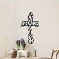 thumbnail image 2 of Amazing Grace Black Wood Wall Cross, 2 of 2