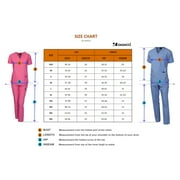 Dagacci Medical Uniform Unisex Scrubs Set Scrub Top and Pants