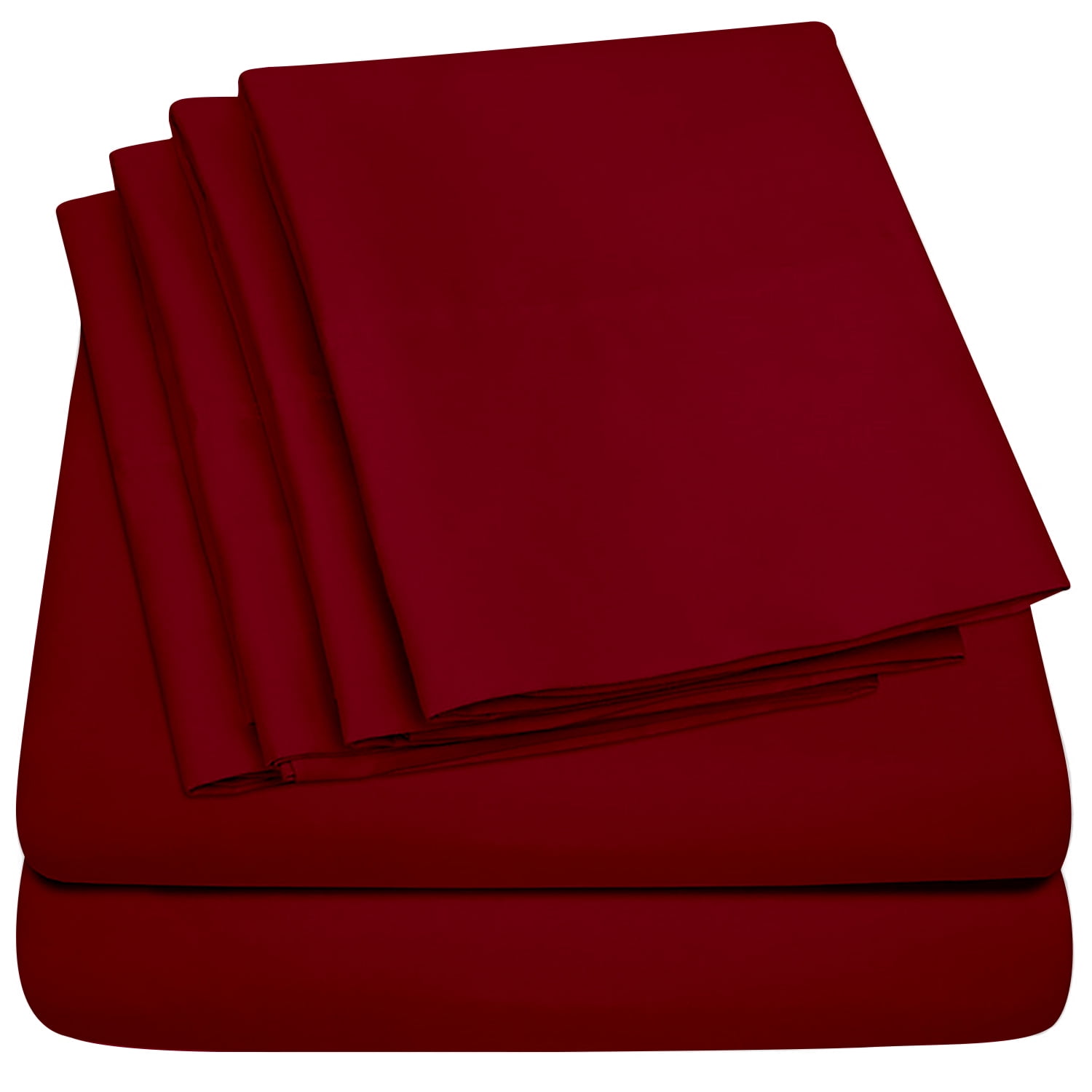 Hotel Collection Rayon derived from Bamboo Bed Sheet Set - 6 Piece, Full, Burgundy