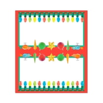Christmas Holiday Lights Table Tent Place Cards - 25 Holiday Lights Border Guest