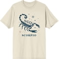 thumbnail image 3 of Scorpio Zodiac Sign Adult Natural Crew Neck Short Sleeve Tee-Large, 3 of 4