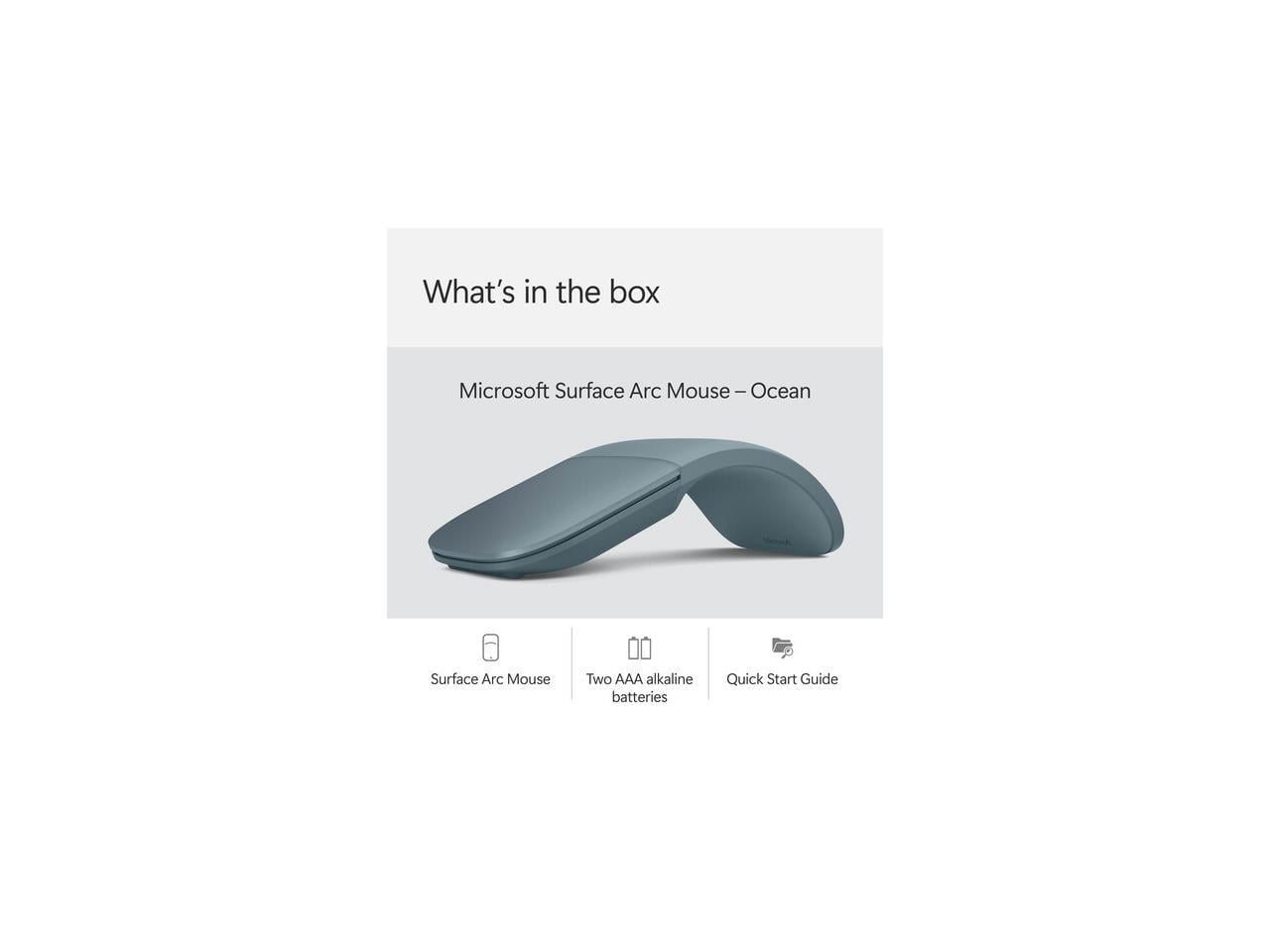 Microsoft - Surface Arc Bluetooth BlueTrack Ambidextrous Mouse - Wireless - Ocean Blue