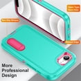thumbnail image 4 of for iPhone 16e Case, iPhone 16e Phone Case with Built in Kickstand, Shockproof/Dustproof/Drop Proof Heavy Duty Military-Grade Rugged Protective Cover for iPhone 16e,Green,For iPhone 16e, 4 of 8