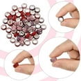 thumbnail image 4 of 1 Box 120PCS European Rhinestone Beads Large Hole Red Pink Purple Diamond Hair Fairy Wand Clay Glitter Rondelle Spacer Charms Bead for Jewelry Making Pen Bracelet DIY Craft Supply, 4 of 8