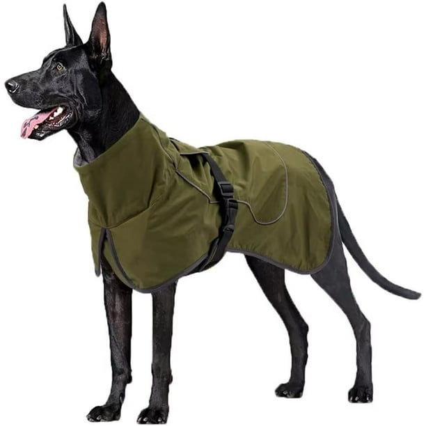 Abrigo para Perro - Chaqueta de Invierno Impermeable y Resistente al Viento, Cálida y Cómfortable, con Reflectante, para Perros Medianos y Grandes, Ropa para Perros al Aire Libre