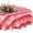 Red Plaid, variant on Valentine''s Day Checkered Round Table Cloth, 60 Inch, Love Heart Patterned Washable Microfiber Tablecloth Decorative Table Cover for Wedding Anniversary Party Kitchen Dinning