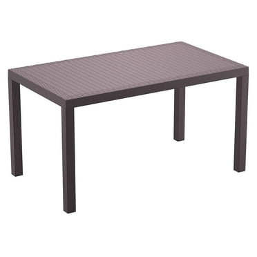 Compamia Orlando 55" Wickerlook Patio Dining Table in Brown