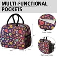 thumbnail image 6 of Lunch Bag Lunch Box for Women Reusable Insulated Lunch Bags,Water-Resistant Doughnuts Donut Jumping with Happiness Cooler Lunch Tote Bag, Large Capacity for Work Travel Picnic, 6 of 6