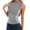 Light Gray, variant on TIANZEN Slim Fit Sleeveless Semi High Neck Tank Top Stretch Basic Casual Tee Shirt Blouse For Daily Wear Long Shirt Women Long Sleeve Woman Shirts Womens Shirts Summer