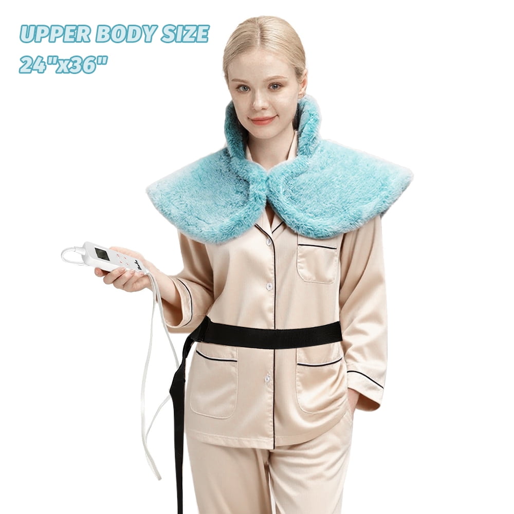 24"x36" Heating Pads for Neck and Shoulder, Back Heating Vest Fast Heating with 6 Heat Settings,Blue