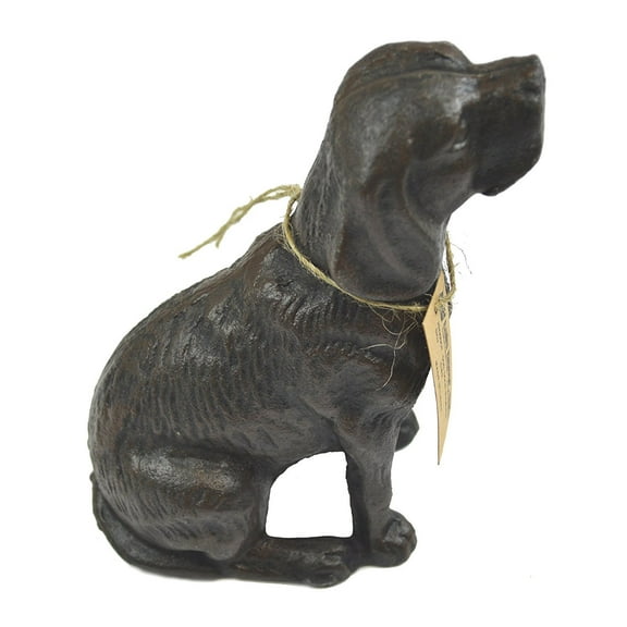 Lulu Decor, Cast Iron Dog Door Stopper, Doorstops, Sculpture, Dog Statue (Antique Black 4 lbs)