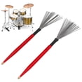 thumbnail image 1 of 2PCS Dual Purpose Drum Brush Maple Drum Stick - Compact and Portable for Jazz Drum Set, Beginner Practice, 1 of 8