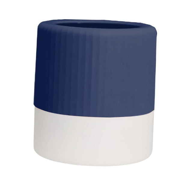 Mini bote de basura de escritorio, bote de basura pequeño con forma de oso, bote de basura portátil para mesa Azul
