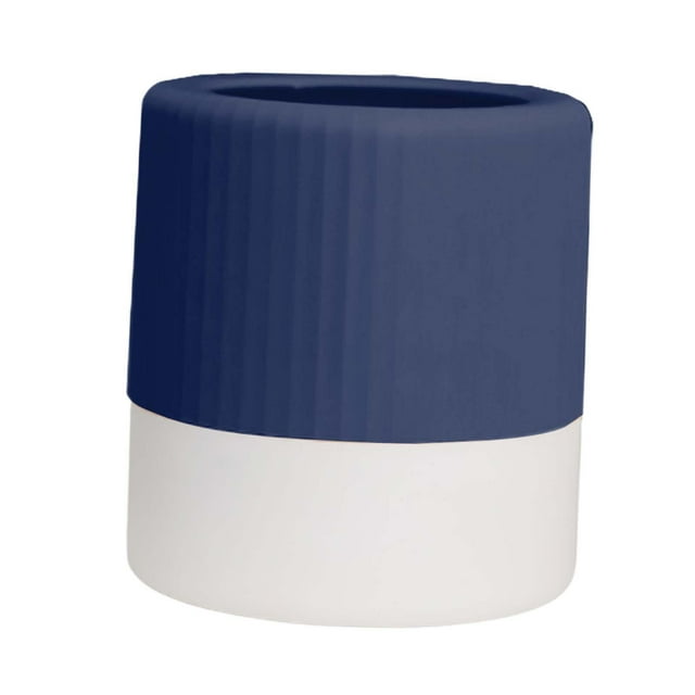 Mini bote de basura de escritorio, bote de basura pequeño con forma de oso, bote de basura portátil para mesa Azul