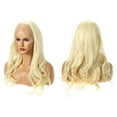 thumbnail image 3 of Unique Bargains Lace Front Wigs for Women 18" Blonde Long Natural Curly with Wig Cap, 3 of 8