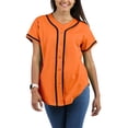 thumbnail image 2 of Ma Croix Women's Athletic Baseball Button Down Jersey 3-Pack, 2 of 7