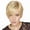 Yellow, variant on Chic White Side Parted Long Bangs Wig for Women - Stylish Synthetic Short Straight Hair for Parties and Daily Wear