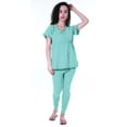thumbnail image 5 of Moomaya Womens Nightwear Set Pyjama Cotton Sleepwear 2 Pcs Nightdresses, 5 of 7