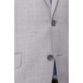 thumbnail image 2 of Mens Slim Fit Light Gray Two Button 100% Wool Suit, 2 of 4