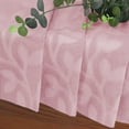 thumbnail image 3 of OVZME Darla Blush 2PCS Sheer Kitchen Curtain Tiers, 36 Inches Long, Leaf Jacquard Light Filtering Textured Short Half Curtains for Bathroom Basement, Each 30x36 Inches, Blush Pink, 3 of 7