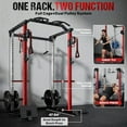 thumbnail image 5 of 2000LBS Power Cage,All-in-One Squat Rack with Cable Crossover and Dual Independent Pulley System,Full Cage for Full Body Training,Power Rack with More Training Attachments for Home Gym, 5 of 7