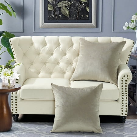 UPC: 0615499512646 | Home Soft Things Milliken Plush Throw Pillow Covers 2 Piece Set – Simply Taupe – 26 x 26