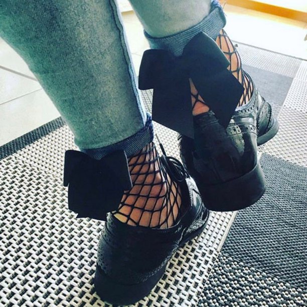 Fishnet socks 2025 with boots