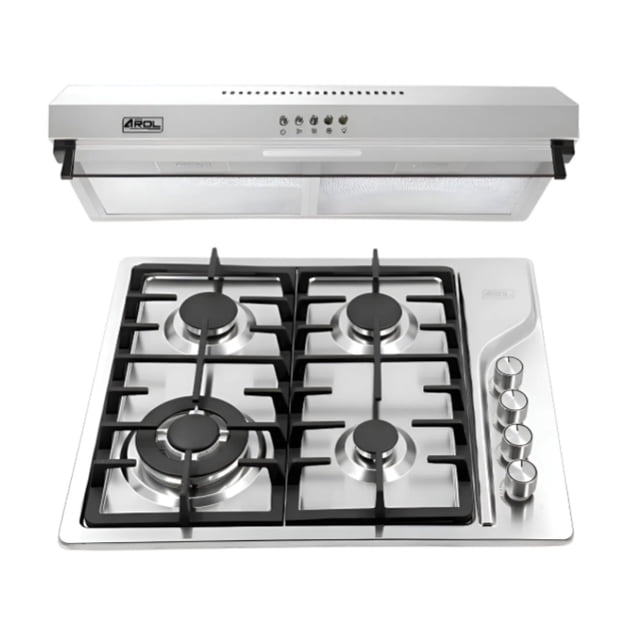 Combo Parrilla y Campana Slim 60 cm Acero Inoxidable 3 velocidades