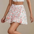 thumbnail image 4 of Xixinqiwan Summer Skirts for Women Clearance under $10,Mini Skirts for Women Summer Floral Print Casual Pleated Elasticated Waist Short Skirts Flowy Swing 2025 Trendy, 4 of 8