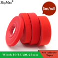 thumbnail image 1 of 5m/roll Cable Ties Reusable Loop Bundle Self Adhesive Red Nylon Strap Organizer Clip Wire Holder Management Fastening Tape width 20mm 10 rolls, 1 of 5