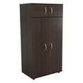 Inval Four Door Wardrobe/Armoire, Espresso Wengue Finish