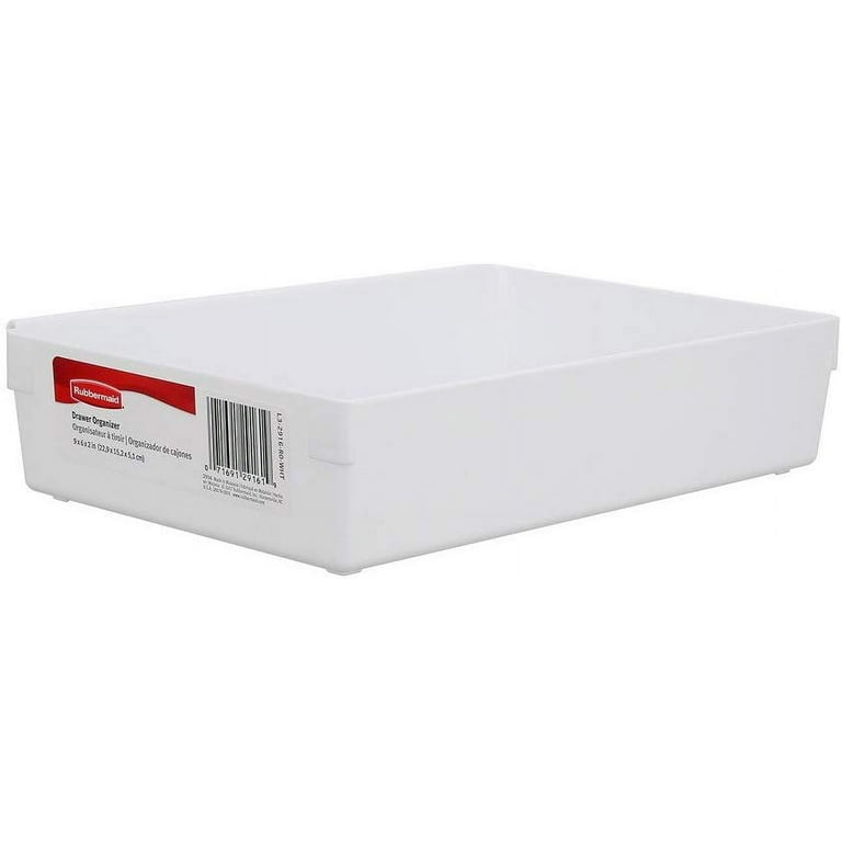 Rubbermaid 3 In. x 9 In. x 2 In. White Drawer Organizer Tray - Carr Hardware