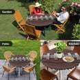 thumbnail image 4 of Rugby Sport Round Tablecloth for 36-44 Inch Tables, Fitted Table Cover with Elastic Edge, Usa Sport White Red Brown Ball Waterproof Outdoor Table Cloth Protector for Patio Garden Dinner Picnic, 4 of 9