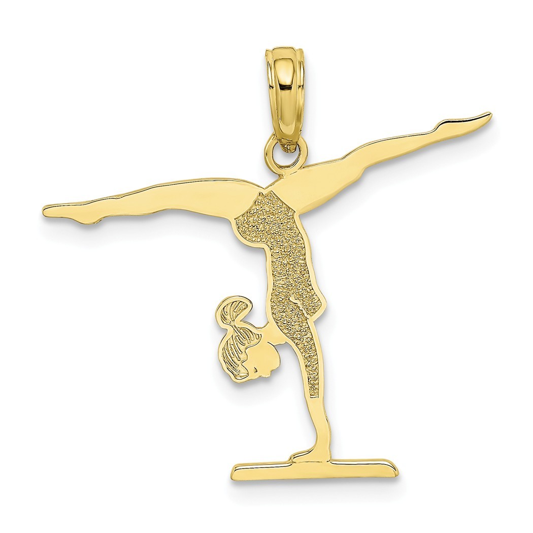 Jewelry 10k Gold Gymnastics Floor Pendant Necklace Jewelry Gifts