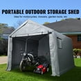 thumbnail image 2 of VEVOR Portable Shed Outdoor Storage Shelter, 8 x 14 x 7.6 ft Heavy Duty Instant Storage Tent Tarp Sheds with Roll-up Zipper Door and Ventilated Windows, 2 of 9