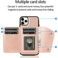thumbnail image 3 of for iPhone 11 Pro Max Card Holder Case with Neck Strap Crossbody Chain Handbag Wrist Strap Protective Cover with Credit Card Holder Slot PU Leather Wallet Case for iPhone 11 Pro Max Rose Gold, 3 of 15